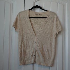 NWOT Loft Button Tan Top